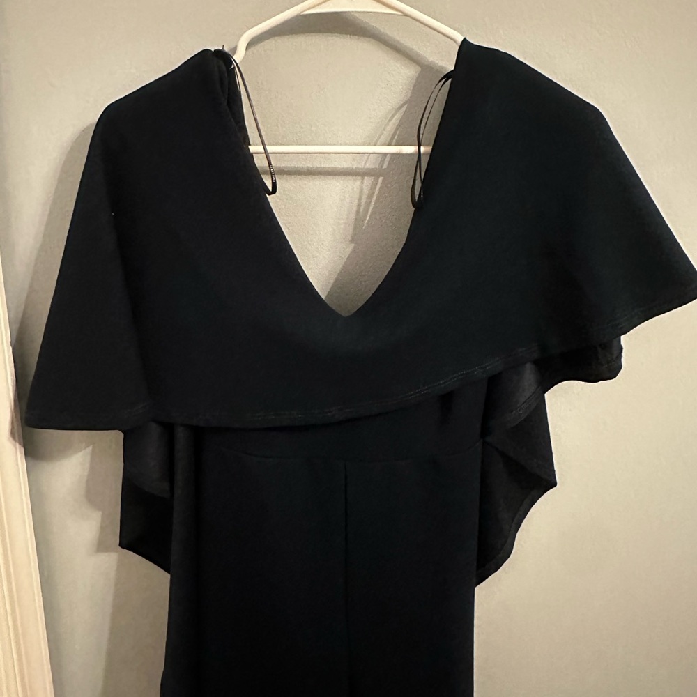 V Neck and Open Back Jumpsuit